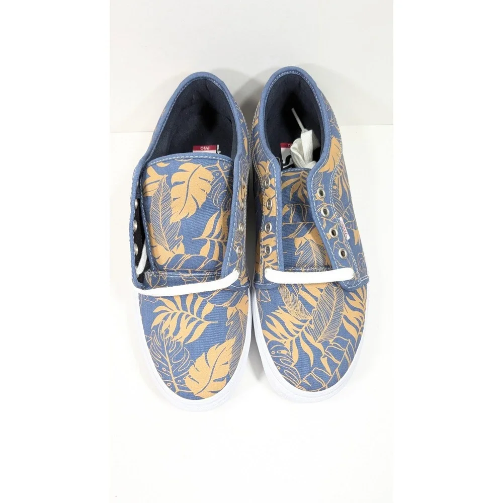 VANS Mens Chukka Low (Leaves) Blue Twill Skateboard Sneakers Shoes Size 10.5